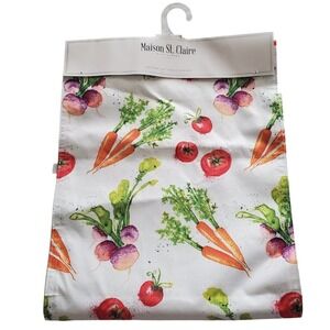 Maison St Claire Table Runner 16"x72" Veggies Easter Watercolor‎ Vegetables New